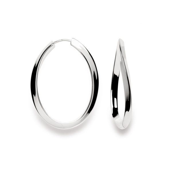 Bastian silver hoop earrings