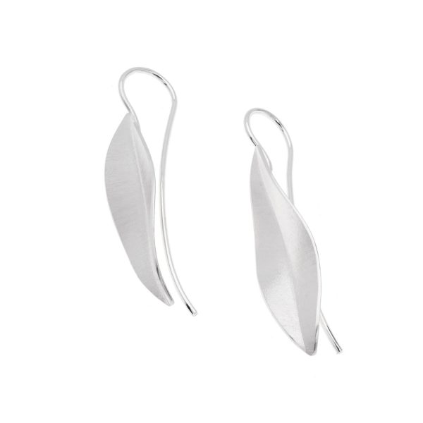 Deco Echo silver drop earrings