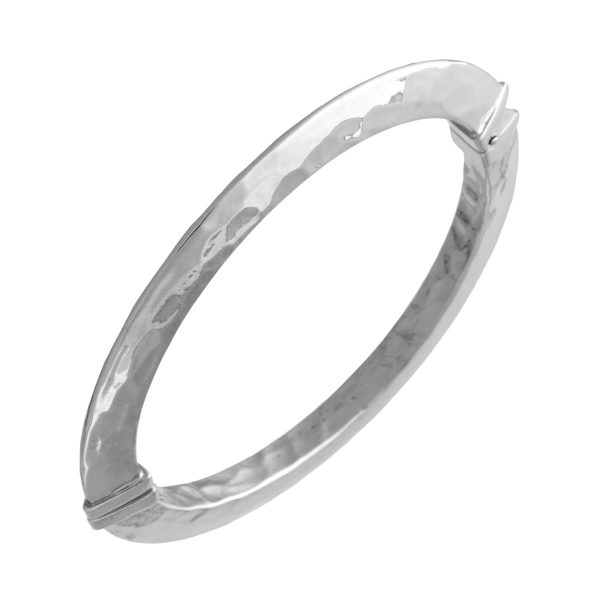 Blade bangle small, in sterling silver