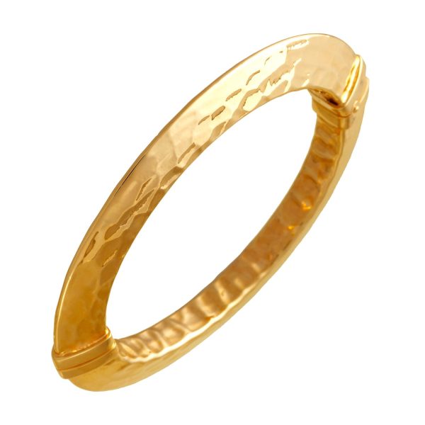 Blade bangle in gold-plated silver